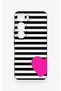 Vivo V40 Lite 5g Compatible Striped Heart Pattern Silicone Case - 2
