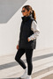 Women's Sleeveless Inflatable Vest with Zipper Pockets Black - 3