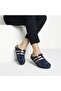 Mc401-Sue Navy Blue Genuine Suede Leather Modular Velcro Striped Unisex Orthopedic Cork Sole Sabo Slippers - 5