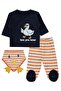 Seagull Printed Bodysuit Sets - Orange
