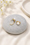 Pearl Detail Steel Earrings