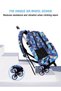 Girls School Bag Girl Geometric Printed Primary Junior High University School Bag with Pencil Bag Lunch Bag Trailer Casual Shoulder Bag Travel Rucksack (Trolley Backpack Blue) - 3