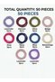 2.5mm Hair Elastics, 10 Colors Match Hair Ties for Fine Hair, 1.9 Inch Standard Size Ponytail Holders, Hair Bands - 50 Count - 4