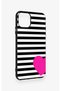 iPhone 11 Pro Max Compatible Striped Heart Pattern Silicone Case - 4