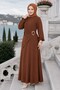 Side Buckle Ayrobin Dress Brown Hm2914