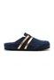Mc401-Sue Navy Blue Genuine Suede Leather Modular Velcro Striped Unisex Orthopedic Cork Sole Sabo Slippers - 2