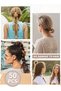 Seamless Elastic Hair Ties & Hair Bands for Women & Girls – 1.5 Inch Soft Stretchy Nylon Ponytail Holders, Extra Gentle, No Damage – 50Pack(Natural) - 6