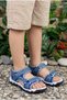 Boys' Sandals, Open Front, Easy to Wear, Velcro, Orthopedic Sole, Flexible Slippers - 6