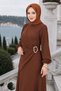 Side Buckle Ayrobin Dress Brown Hm2914 - 2