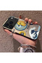iPhone 17 Pro Compatible Sun-Moon Eye and Wave Butterfly Pattern Acrylic Back Silicone Edge Phone Case - 3