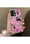 Vivo Y28 4g Compatible Pink Horror Movie Mask Patterned Acrylic Back Silicone Edge Phone Case - 2