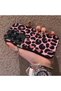 Samsung Galaxy S25 Ultra Compatible Pink Back Black Leopard Pattern Acrylic Back Silicone Edge Phone Case - 3