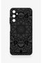 Samsung A05S Compatible Black and White Mandala Patterned Silicone Case - 2