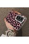 Infinix Hot 60 5g Compatible Pink Back Black Leopard Pattern Acrylic Back Silicone Edge Phone Case - 4