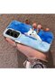 Samsung Galaxy A36/A56 Compatible Cute White Cat Pattern Acrylic Back Silicone Edge Phone Case - 3