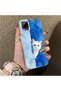 Realme C15/C25/C25S Compatible Cute White Cat Pattern Acrylic Back Silicone Edge Phone Case - 2