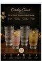 Cocktail Soft Drink Glass 4 Pieces Sun Model 330 Cc 14 cm Length 6.5 Mouth 5.5 cm Base Stylish Showy
