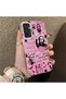 Samsung Galaxy M15 Compatible Pink Horror Movie Mask Patterned Acrylic Back Silicone Edge Phone Case - 2