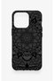 iPhone 13 Pro Compatible Black and White Mandala Pattern Silicone Case - 2