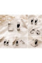 Black Heart Steel Silver Earrings - 2