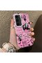 Samsung Galaxy S23 Compatible Pink Horror Movie Mask Patterned Acrylic Back Silicone Edge Phone Case - 2