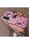 Samsung Galaxy M15 Compatible Pink Horror Movie Mask Patterned Acrylic Back Silicone Edge Phone Case - 3