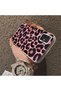 Samsung Galaxy A51 4g Compatible Pink Back Black Leopard Pattern Acrylic Back Silicone Edge Phone Case - 4