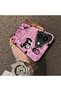 iPhone 16 Compatible Pink Horror Movie Mask Patterned Acrylic Back Silicone Edge Phone Case - 4