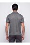Black Micro Patterned Regular Fit Men's Polo Neck T-Shirt - 3