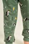 Boys' Pajama Set, 100% Cotton Combed Single Jersey, Round Neck, Space Crocodile Print - 8