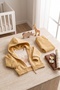 Baby Boy Set 3 Yarns Knitted Winter 3-Piece Set - Hooded Cardigan, Sweatpants and Bodysuit Set - 3
