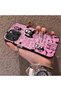 iPhone 16 Pro Max Compatible Pink Horror Movie Mask Patterned Acrylic Back Silicone Edge Phone Case - 3