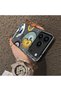 iPhone 17 Pro Max Compatible Sun-Moon Eye and Wave Butterfly Pattern Acrylic Back Silicone Edge Phone Case - 4