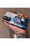 Xiaomi Redmi K50 Ultra Compatible Blue Haired Anime Girl Patterned Acrylic Back Silicone Edge Phone Case - 3