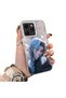 Tecno Spark 40 Compatible Blue Haired Anime Girl Patterned Acrylic Back Silicone Edge Phone Case