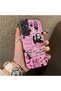 Samsung Galaxy A24 Compatible Pink Horror Movie Mask Patterned Acrylic Back Silicone Edge Phone Case - 2