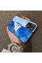 Oppo A54S Compatible Cute White Cat Pattern Acrylic Back Silicone Edge Phone Case - 4
