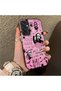 Samsung Galaxy M15 Compatible Pink Horror Movie Mask Patterned Acrylic Back Silicone Edge Phone Case - 2