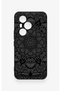 Honor 400 Pro Compatible Black and White Mandala Pattern Silicone Case - 2