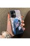 Infinix Smart 10 Compatible Blue Haired Anime Girl Patterned Acrylic Back Silicone Edge Phone Case - 2
