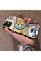 iPhone 11 Compatible Sun-Moon Eye and Wave Butterfly Pattern Acrylic Back Silicone Edge Phone Case - 4