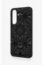 Samsung A37 Compatible Black and White Mandala Patterned Silicone Case - 3