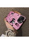Pink Horror Movie Mask Patterned Acrylic Back Silicone Edge Phone Case Compatible with iPhone 14 Plus/15 Plus - 4