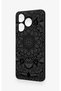 Realme C63 Compatible Black and White Mandala Patterned Silicone Case - 4