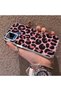Realme C15/C25/C25S Compatible Pink Back Black Leopard Pattern Acrylic Back Silicone Edge Phone Case - 3