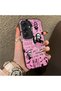 Samsung Galaxy S25 Compatible Pink Horror Movie Mask Patterned Acrylic Back Silicone Edge Phone Case - 2