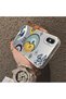 iPhone X/Xs Compatible Sun-Moon Eye and Wave Butterfly Pattern Acrylic Back Silicone Edge Phone Case - 4