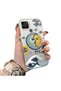 Realme C25Y/C21Y Compatible Sun-Moon Eye and Wave Butterfly Pattern Acrylic Back Silicone Edge Phone Case