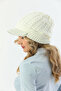 Women's Cuffed Knitwear Beanie Knitted Patterned Winter Hat Cap - 5