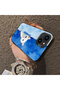 iPhone 15 Compatible Cute White Cat Pattern Acrylic Back Silicone Edge Phone Case - 5